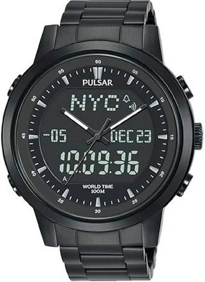 Pulsar (Seiko) PZ4061X1 Men's Chrono World Time Watch Analogue / Digital - Chronographworld