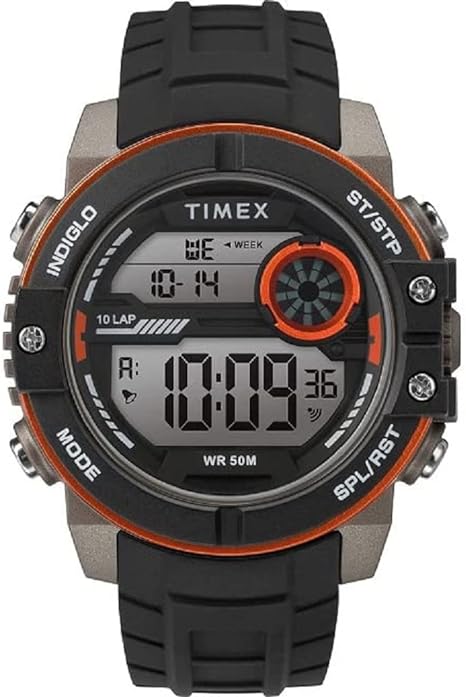 Timex TW5M34700 Men's DGTL Sphere 45 mm Chrono Silicone Strap Watch - Chronographworld