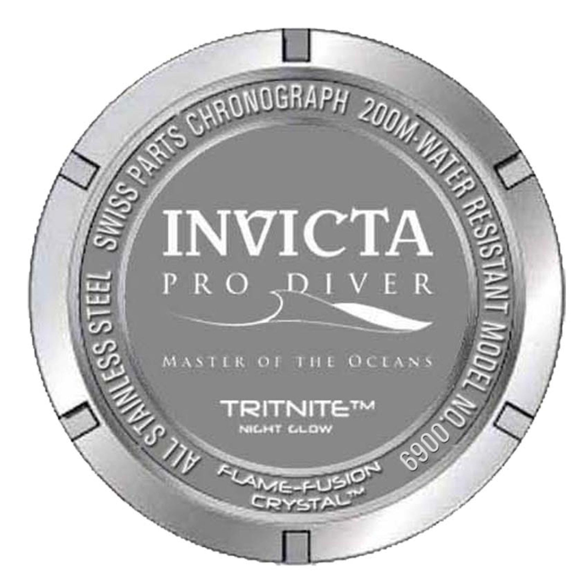 Invicta Pro Diver - SCUBA 0069 Men's Quartz Watch - back case detail