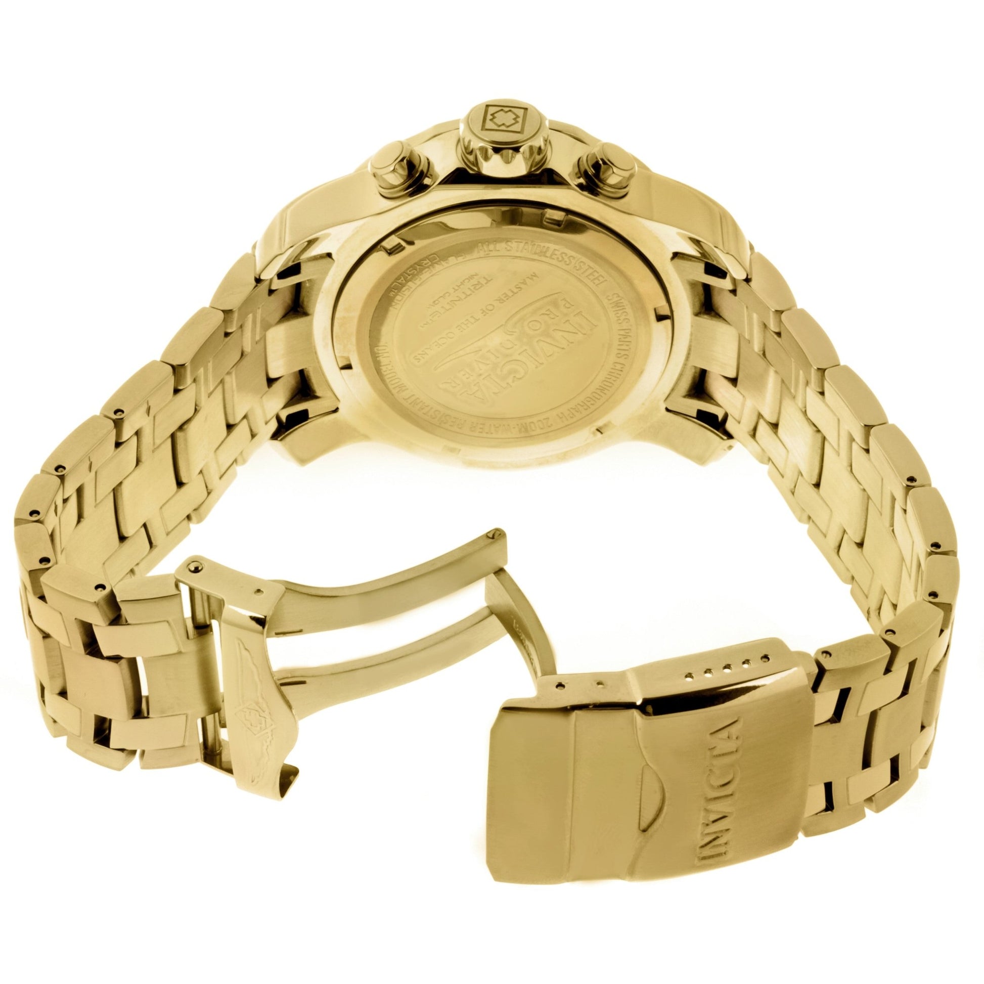 Invicta Pro Diver SCUBA 0074 Men's Quartz Watch with gold-tone bracelet