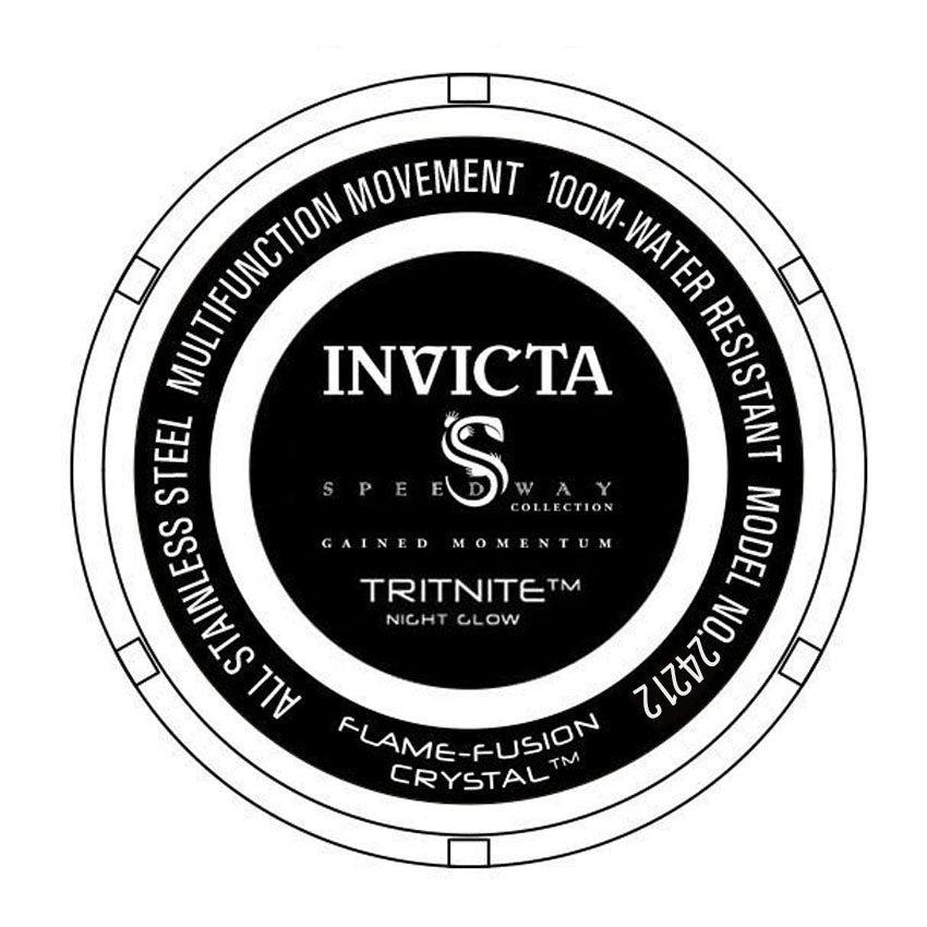 Invicta Speedway 24212 Men's Quartz Watch - back case details
